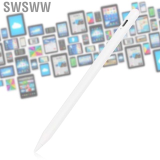 swsww lápiz capacitivo magnético blanco con sensor de presión basculante/lápiz táctil capacitivo activo para tableta/teléfono (2)
