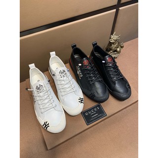 💯【ORIGINALS QUALITY 100%】Novo ponto quente GUCCI italiano importado calçados casuais / esportivos masculinos de couro