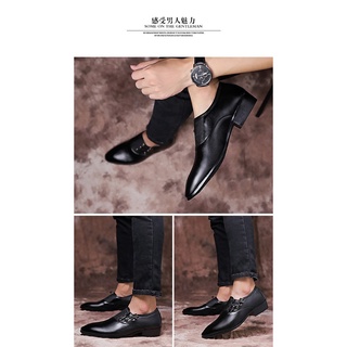 Nueva llegada de los hombres de la moda Formal Slip-ons de negocios zapatos de cuero tamaño 39-44 oficina zapatos de trabajo Casual zapatos de junta (2)