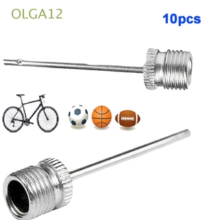 olga12 10 piezas aguja de gas bola de baloncesto accesorios bomba inflable universal voleibol práctica válvula de fútbol/multicolor
