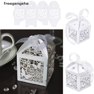 [rfe] 10/50/100pcs boda fiesta favor mariposa papel caramelo cajas de regalo con cinta cvb