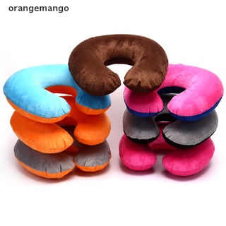 orangemango 1pc inflable viaje cuello almohada pvc en forma de u suave almohada para coche reposacabezas aire mx