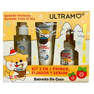 ULTRAMO Kit 3pz Suero facial + Primer hidratante + Fijador Edición Especial (2)