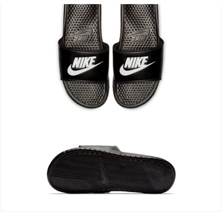 Nike Sandalia Benassi Hombres Mujeres Zapatillas Negro-Oro Playa Chanclas (7)