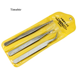 timehtr - juego de 3 piezas para reparación de precisión, herramientas de acero inoxidable, pinzas electrónicas mx