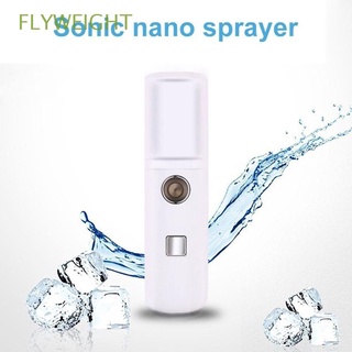 FLYWEIGHT USB Rociador de niebla facial Mano Pulverizador nano Humidificador facial Humidificador Portátil Herramienta de cuidado facial Recargable Hidratante Vaporizador facial