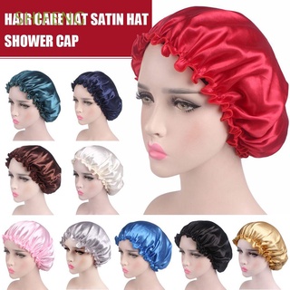 SHIFENG Comfortable Sleeping Hat Wide Hair Cap Shower Caps Satin Bonnet Elastic Hair Care Bath Night Sleep Head Cover Shower Hat/Multicolor