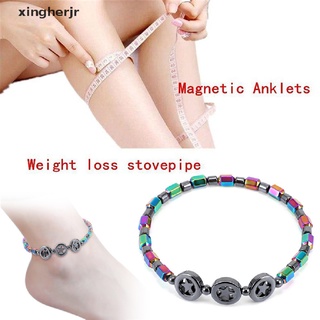 Xjmx Hematite Stone Weight Loss Anklet Bracelet Therapy Healthy Slimming Anklet Lady Glory