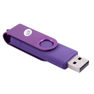 2pcs usb mini memory stick 32gb usb 2.0 memoria flash drive otg para pc práctico - púrpura y rojo (3)