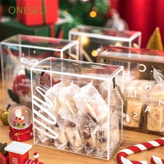 ONESELF Cajas de regalos Caja de regalo Transparente Alce Bolsas de regalo de Navidad Caso actual Regalo de los niños Bolsa para envolver caramelos Favores de la boda Navidad Papá Noel Copo de nieve