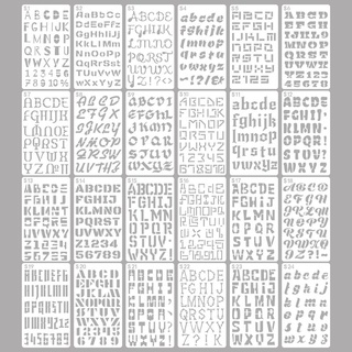 willi 24 Sheets English Letters Drawing Template Stencil Painting Embossing Scrapbooking DIY Album (3)