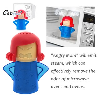 Gato cocina de dibujos animados Angry Mama vaporizador microondas horno limpiador nevera desodorizador