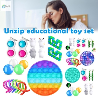 fidget juguetes pack alivio del estrés juguete para niños adultos estrés relax sensorial fidget burbuja fidget luminoso pegajoso bolas de pared (1)
