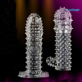 virginia Silicone Spike Dotted Ribbed Clear Condom Penis Extension Sleeve Adult Sex Toy (4)