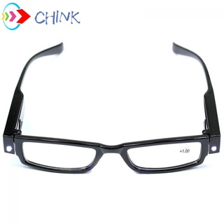 Chink gafas de lectura útiles la luz LED envejecida Eyeglss nueva lupa dioptría Multi fuerza espectáculo