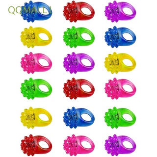 Qqmall1 anillo De Dedo colorido regalo De cumpleaños Para fiestas que brillan en la oscuridad anillos intermitentes Led anillo De gelatina