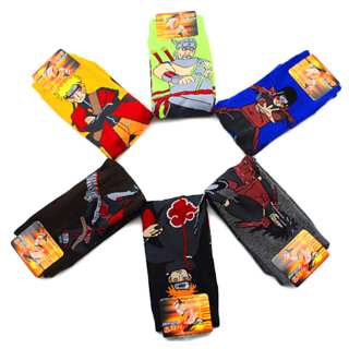 Calcetines largos de Naruto para hombre Janpanese Anime Art calcetines Cosplay Akatsuki Madara regalos