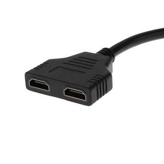 hdmi divisor 1 entrada macho a 2 salidas hembra puerto adaptador de cable convertidor 1080p para juegos, videos, dispositivos multimedia rx (4)