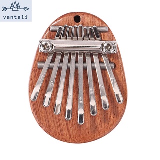 Percusión Instrumento Musical Madera De Caoba Pulgar Piano Mini 8 Teclas Kalimba