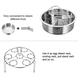 3 cestas de vapor con rejilla de vapor de huevo, divisor para cocina (5)