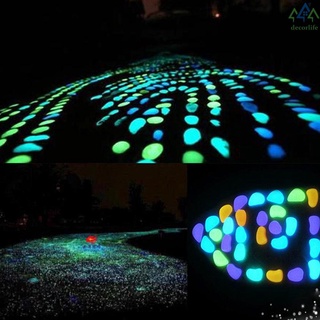 30 pzas/bolsa pebbles piedras luminosas de pecera para el aire libre decoración de jardín que brilla en la oscuridad (4)