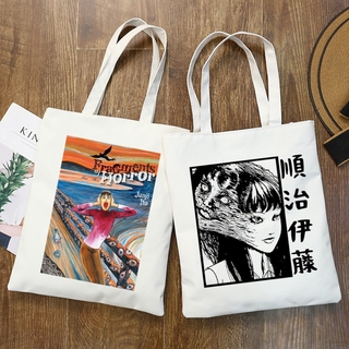 Tomie Junji Ito Suehiro Maruo Manga Horror gráfico de dibujos animados impresión bolsas de compras niñas moda Casual Pacakge bolsa de mano