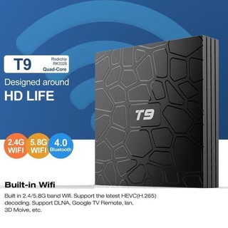T9 Android 8.1 Tv Box 4Gb 32Gb Rk3328 Wifi Dual Bluetooth 4.0 Hdmi