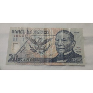 billete de 20 pesos 2001