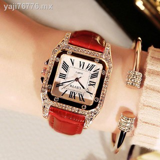 ✻2020 nuevo ins viento reloj para damas versión coreana de la tendencia de diamantes de imitación temperamento neto rojo mismo estilo estudiante reloj femenino reloj de cuarzo