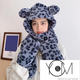 Pañuelos De si/bufanda De Leopardo Para mujer/ropa Para Adultos Tiger Stripe con gorro y guantes Para otoño invierno (3)