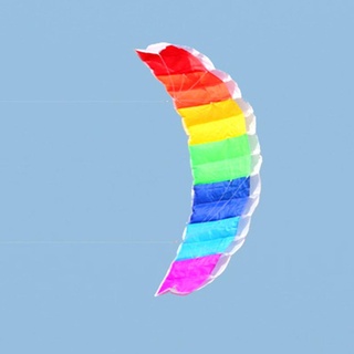 1.4m arco iris de doble línea paracaídas suave parafoil surf kite deporte flying kite