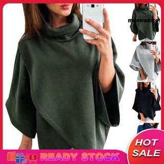 [Wt] Blusa/pulóver/Blusa Irregular De color sólido para mujer