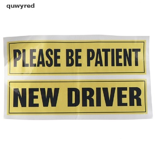 quwyred advertencia coche pegatina creativa nuevo conductor por favor sé paciente calcomanía accesorios mx