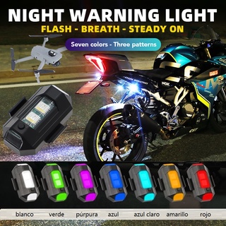 Luz trasera intermitente para motocicleta, 3 colores, para bicicleta, Drones, aviones, modelo de Control remoto, lámpara de advertencia para coche, luz trasera Harley (1)