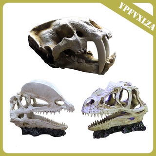 reptil emulacional dinosaurio en forma de cráneo adorno hecho por el hombre decoración calavera tanque de peces decoración chic artesanía para tanque de peces