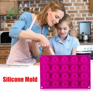 (municashop) moldes de silicona de 20 cavidades para tartas de chocolate, galletas, bandeja para hornear