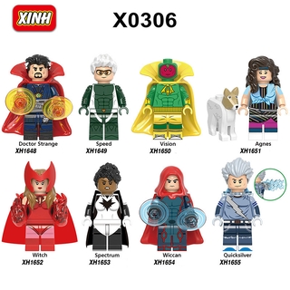 cod quicksilver doctor strange minifigures bruja marvel superhéroes bloques de construcción juguetes niños x0306 regalo popular