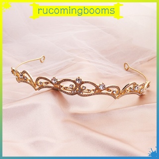 [rucomingbooms] coronas de tiara de diamantes de imitación para mujer - tiaras de princesa de cristal royal bridal headpieces cz desfile de boda prom nupcial