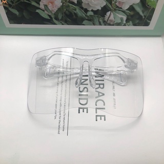 ready stock Acrylic Full face shield with glasses Unisex transparent face sheild cover baffle block Anti Droplet Dust-proof Anti-UV Anti-Shock Safety face cover