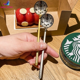 Starbucks cuchara De acero inoxidable goda/cuchara De Metal Para postre/mezclador/utensilios De cocina