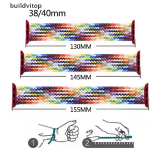 [buildvitop] Nylon Braided Strap for Apple Watch Band 38/40/42/ 44mm Sport Elastics Wristband .