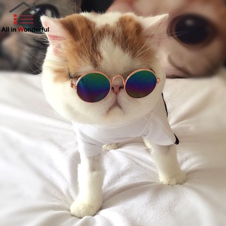 Ws lentes de sol de moda para gato/gato/protección de ojos/perro/gato/juguete para fotos/cachorro (5)