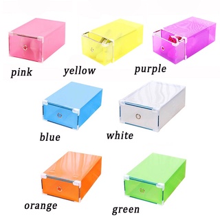 ivanes caja de zapatos útil antideslizante caja de almacenamiento zapatos caso contenedor creativo armario de plástico plegable cajón caja de acabado/multicolor (2)