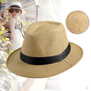 Women Summer Sun Hat Straw Hat Fashion Folding Flat Wide Brim UV Protection Hat for Summer Beach Vacation