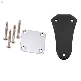 Electric Guitar Neck Plate with Screws with Acoustic Guitar Ebony Wood Truss Rod Cover Plate Guitar Parts