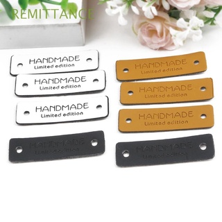 REMITTANCE Limited Edition Labels PU Logo Sewing Accessories Leather Tags Scarf Clothing Ornaments Luggage for Bag Tags Garment Decoration/Multicolor