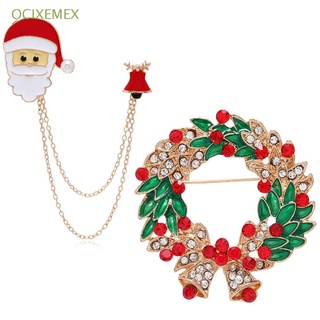 Ocexemex 2 piezas Broches De Metal De nieve/pulsera/accesorio Para ropa/regalos/año nuevo/navidad