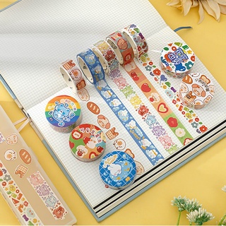 Lindo dibujos animados Washi cinta de enmascaramiento colorido decoración creativa Scrapbooking DIY estacionario escuela Supplie