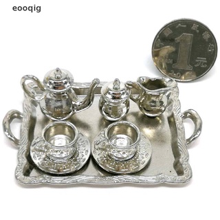eooqig 10pcs 1:12 muebles de casa de muñecas miniatura vajilla de comedor de metal taza de té conjunto mx (3)