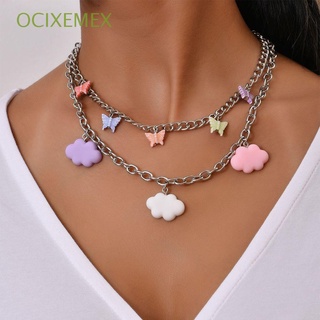 Collar ocixemex Choker/Choker romántico con colgante De mariposa/nube Para regalo De navidad (1)